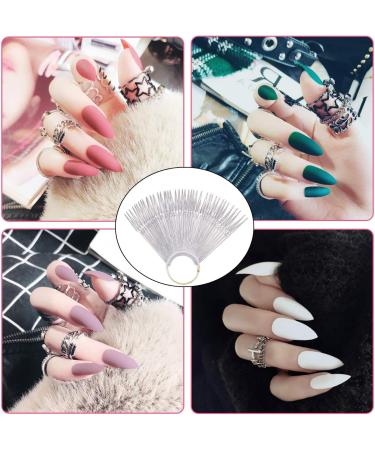 80pcs Clear Fake Nail Art Tips with Ring Holder - Nail Swatches Practice Tool - Buy Online on GoSupps.com