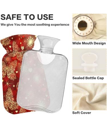 Valentine's Day Hearts Hot Water Bottle - 1L Pain Relief & Hand Feet Warmer | Ideal Heating Bag for Headaches - Buy Online on GoSupps.com