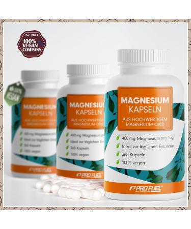 High-Potency Magnesium Capsules 730x - 668mg Magnesium Oxide 400mg Per Capsule Vegan Lab-Tested - 2x365 Capsules for Optimal Health - Buy Online on GoSupps.com