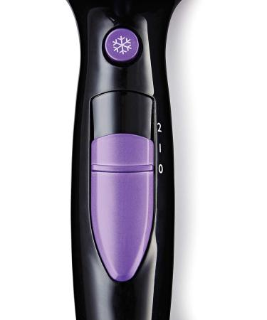 Nicky Clarke Lightweight Frizz Control Hair Dryer - 2200W DC Ionic, 2 Heat & Speed Settings, Cool Shot - Black/Purple - Buy Online on GoSupps.com