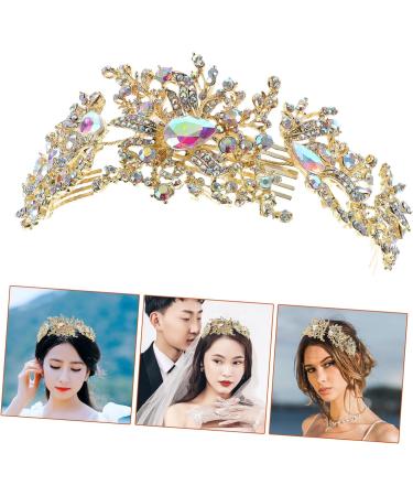 Ipetboom Decorative Rhinestone Hairpin Rhinestone Hair Comb Wedding Hair Accessories Rhinestone Hair Pin Hair Clip Tiara Hair Accessories for Girls Hair Piece Bride Modeling Zinc Alloy - Buy Online on GoSupps.com
