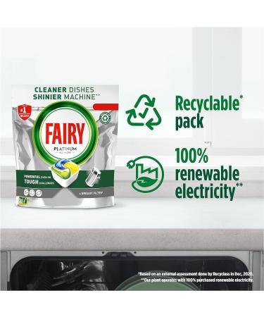 Fairy Platinum Dishwasher Tablets Lemon - 94 Tablets - Buy Online on GoSupps.com