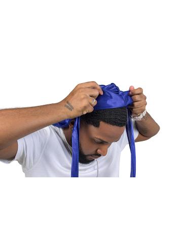 ForceWave 4-Piece Silky Durags and Wave Cap Pack for Men - Satin Du-Rag Set in Blue, Red, Black - Buy Online on GoSupps.com