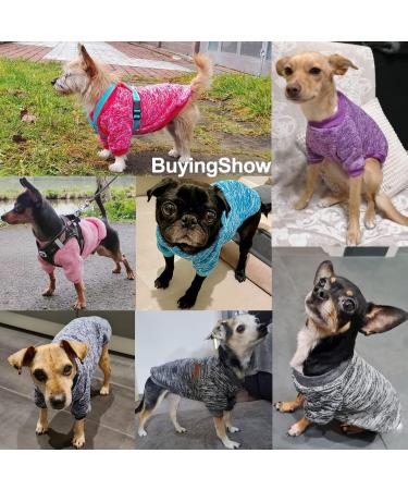 Hualisiji Small Dog Sweater for Chihuahua - Warm & Light Knitted Sweater Set (Blue & Gray) - Soft Elastic Easy to Wear - 2PCs Large - Buy Online on GoSupps.com