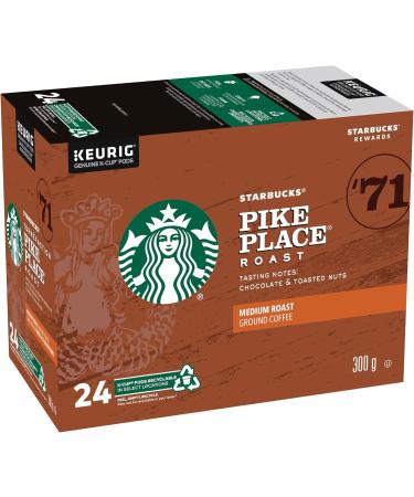 Starbucks Pike Place Medium Roast Coffee Single Serve Keurig K-Cup Pods 24 Capsules & French Roast Dark Roast Coffee Single Serve Keurig K-Cup Pods 24 Capsules - Buy Online on GoSupps.com