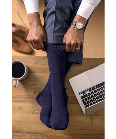 IOMI 6 Pair Mens Bamboo Diabetic Socks - Navy Blue Crew Non Binding Seamless Socks 7-12 - Buy Online on GoSupps.com