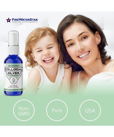 Colloidal Silver Spray 4 oz - 50 ppm Ionic Silver for Daily Immune Support - Buy Online on GoSupps.com