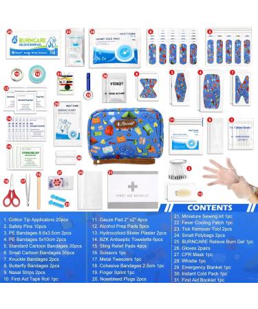Travel First Aid Kit for Kids & Adults | 143-Piece Emergency Kit for Home Car Camping & Hiking - Buy Online on GoSupps.com