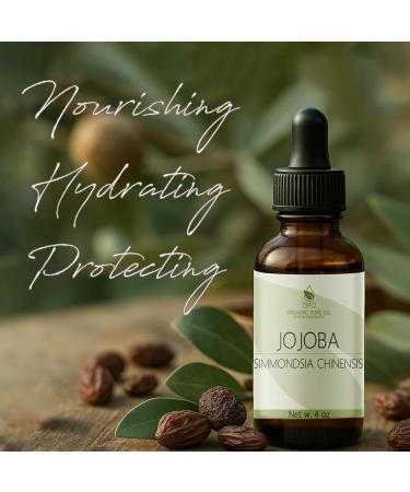 Jojoba Oil - Pure Cold Pressed Unrefined Virgin Hydrating & Moisturizing Carrier Oil for Skin Hair Face Facial Care Body Massage Ear Beard Makeup Remover - 4 oz Glass & Dropper - OPO 4 Fl Oz (Pack of 1) - Buy Online on GoSupps.com