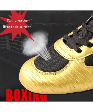 YAOTIAO High Top Boxing Shoes - Men's Breathable Non-Slip Training Boots - Indoor Outdoor Wrestling Shoes - Gold - Size 9 - Buy Online on GoSupps.com