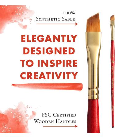 Princeton Heritage 4050 Synthetic Sable Watercolor Angle Shader Brush - 1/4 Inch - Buy Online on GoSupps.com
