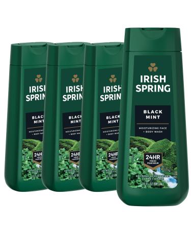 Irish Spring Black Mint Body Wash for Men 20 Fl Oz (Pack of 4) Black Mint 20 Fl Oz (Pack of 4)