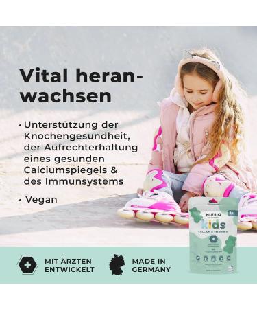 High-Dose Vegan Calcium & Vitamin D Gummies for Kids - 60 Sugar-Free Rubber Bears - Monthly Supply - Buy Online on GoSupps.com