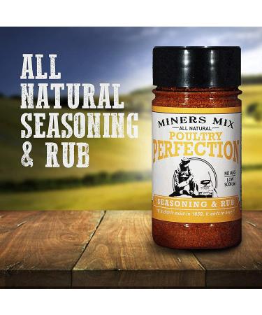 Miners Mix Poultry Perfection Seasoning Blend for Chicken and Turkey - Low Salt, All Natural, No MSG (5.2oz) - Buy Online on GoSupps.com
