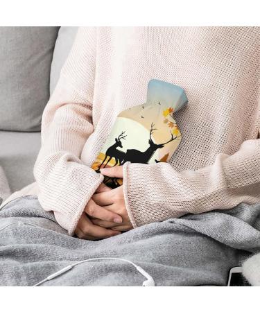 Forest Elk Hot Water Bottle with Plush Cover - Hand Warmer for Adults & Kids | 26.5x15.3cm - International Shipping - Buy Online on GoSupps.com