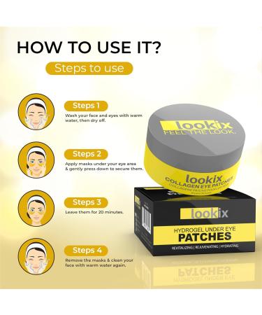 Under Eye Patches - 60 Pcs | Anti-Aging Collagen Eye Mask for Dark Circles Puffiness & Wrinkles - Refresh Your Skin - Buy Online on GoSupps.com