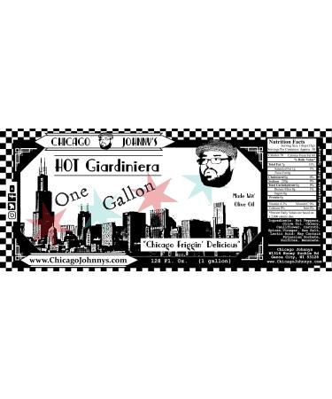 Gourmet Hot Giardiniera Gallon In Olive Oil Hand Made 128 fl oz - Buy Online on GoSupps.com