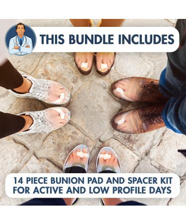 Dr. Frederick's Super Bunion Treatment Bundle - 14PC Kit with Sleeves | Bunion Corrector Splints Pads Bootie Cushions - Buy Online on GoSupps.com