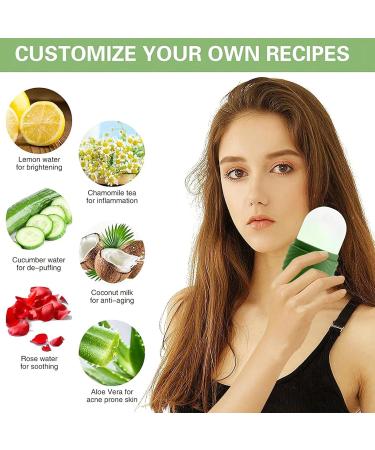 Ice Roller For Face Eyes and Neck To Brighten Skin & Enhance Your Natural Glow/Reusable Facial Treatment to Tighten & Tone Skin & De-Puff The Eye Area (Green) - Buy Online on GoSupps.com