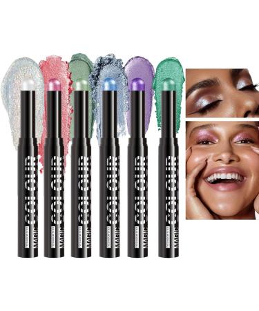  Rrlihjgu Creamy Eyeshadow Stick Pencil Applicator for Eyeshadow 6 Pieces Shiny Long Lasting Water-Resistant Makeup for Birthday Daily Special Events Beauty - Buy Online on GoSupps.com