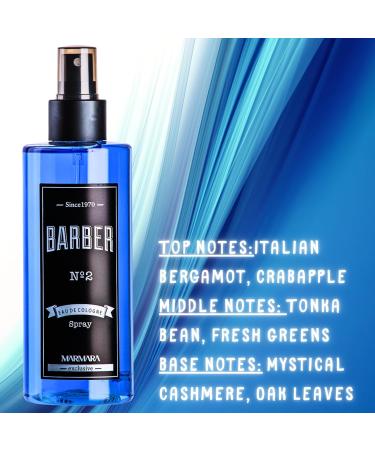Marmara Barber Cologne - Best Choice of Barbers and Traditional Shaving Fans No:2 Series (250ml x 3 Bottles) - Buy Online on GoSupps.com