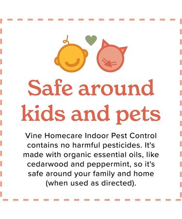 Vine Homecare Indoor Pest Control Spray 32oz - Repels Moths, Fleas, Ticks, Spiders, Ants & More - Natural Non-Toxic Formula for Quick and Easy Pest Control - Safe Around Kids & Pets - Buy Online on GoSupps.com