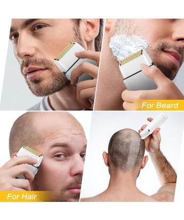Premium Electric Razor for Men | Waterproof Foil Shaver with 3 Adjustable Speeds | Rechargeable Close Shave Trimmer for Face Beard & Head - Silver - Buy Online on GoSupps.com