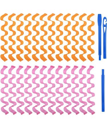 URAQT Hair Curlers for Long Hair 24Pcs 45cm Hair Rollers Wave Curls No Heat Hair Curlers Styling Kit with Styling Hooks Healthy DIY Hairstyle for Women Girls 45 cm (Pack of 24) - Buy Online on GoSupps.com