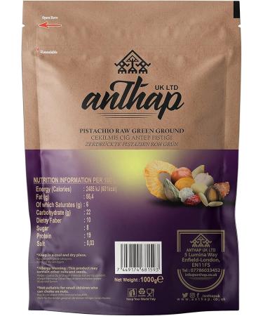 Anthap - Antep Pistachio Raw Boz Green Ground - 1000g Pistachio 1000 - Buy Online on GoSupps.com