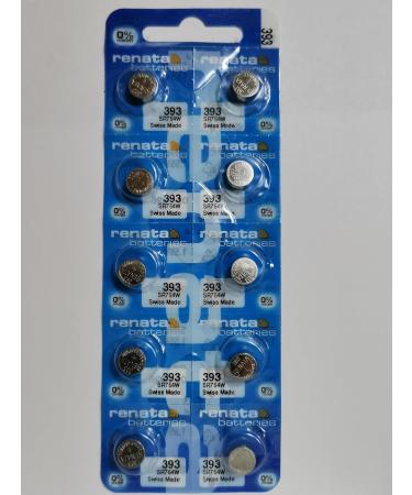 Renata Mercury Free 393 SR754W Watch Battery - Swiss Made 1.55V - Pack of 10 | International Shipping - Buy Online on GoSupps.com