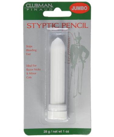 Clubman Jumbo Styptic Pencil, 1 oz, White