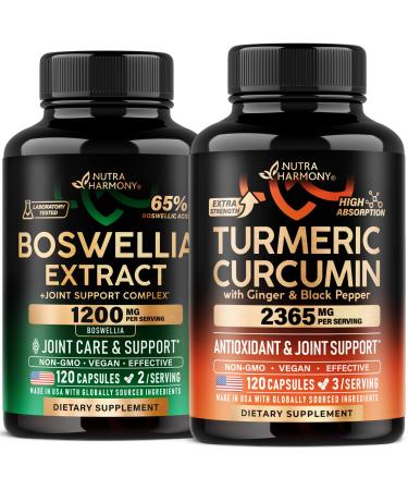 Boswellia Extract & Turmeric Curcumin Capsules
