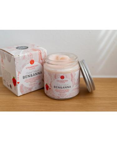 Ben & Anna Trio Fluoride Toothpaste - Orange White & Strawberry | Natural Vegan Whitening Toothpaste | Sustainable Glass Packaging | 100g Bio Cosmetic - Buy Online on GoSupps.com
