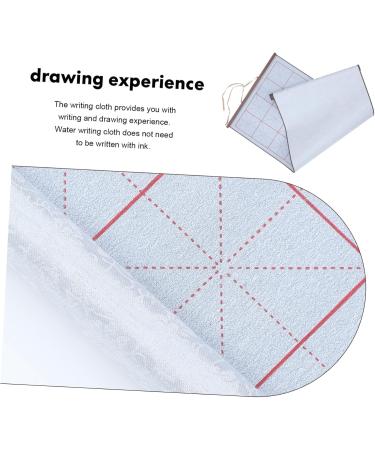 SEWOART Brush Calligraphy Practice Home Accessories Writing Water Cloth Calligraphy Supplies Daily Use Silver 75.00X38.00X0.10CM - Buy Online on GoSupps.com