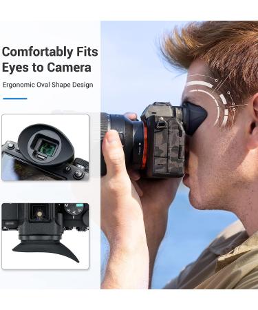 JJC Camera Viewfinder Eyecup for Sony A7R V A7 IV A7S III A1 - Oval Shape Silicone Design - Buy Online on GoSupps.com