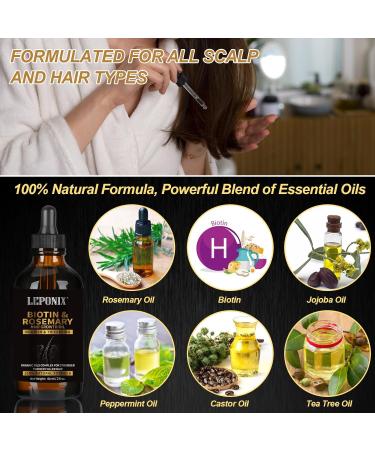 Rosemary Oil for Hair Growth Diluted Rosemary Oil for Hair w/Derma Roller Promotes Thicker Hair and Scalp Nourishment Hair Loss Treatment for men and Women Rosemary Biotin - Buy Online on GoSupps.com