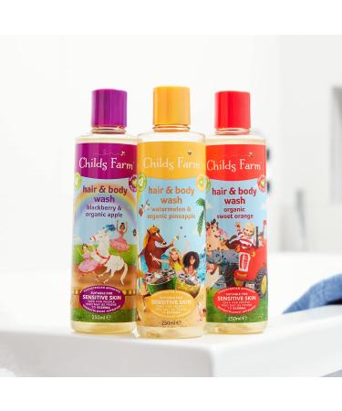 Childs Farm Organic Sweet Orange Kids Hair & Body Wash 500ml | Gentle Cleansing for Dry, Sensitive, Eczema-Prone Skin - Buy Online on GoSupps.com