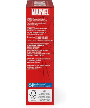 Band-Aid Marvel Spiderman Adhesive Bandages for Kids - 40 Assorted Sizes - Pack of 2 - Buy Online on GoSupps.com
