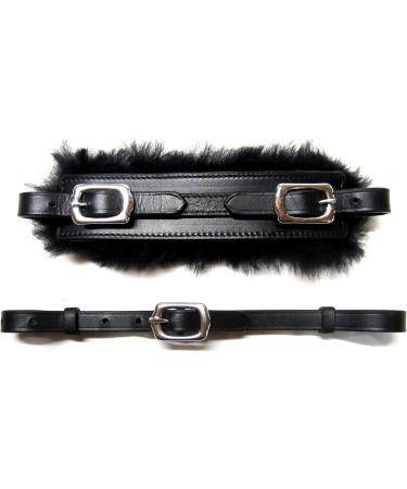 Buy PS Horse Articles Brown Sheepskin Padded Noseband & Chin Strap Set | Premium Equestrian Gear for International Shipping - Buy Online on GoSupps.com