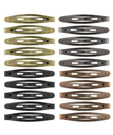 Funtopia Oval Metal Contour Hair Clips - 40 Pcs Snap Hair Pins for Long Hair - Classic Color - Buy Online on GoSupps.com