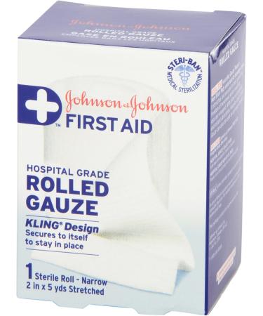 Johnson's Red Cross Brand Hospital Grade Rolled Kling Gauze Bandage 5 cm - Buy Online on GoSupps.com