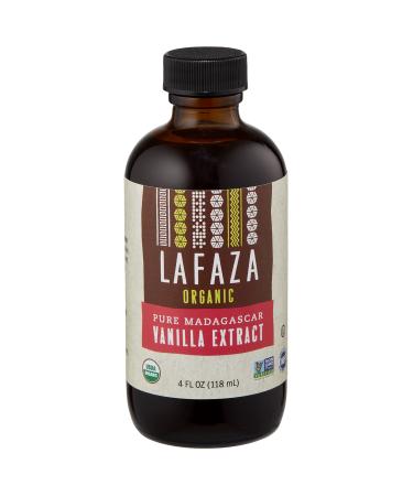Lafaza Organic Pure Madagascar Bourbon Vanilla Extract, All-Natural (4 fl oz)
