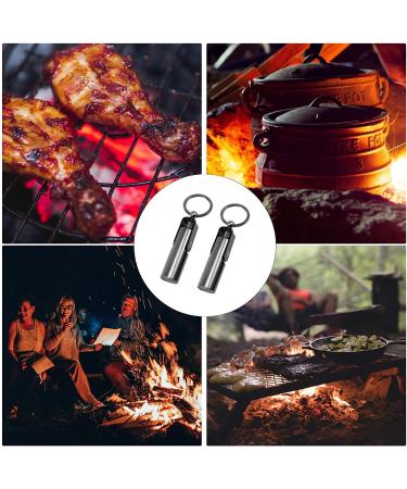 SOMGEM Permanent Match Keychain 2 Pack - Refillable Kerosene, Waterproof Flint Fire Starter for Camping & Survival - Buy Online on GoSupps.com