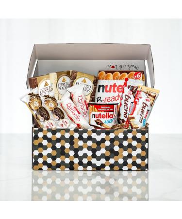 PETER & PAUL'S GIFTS Chocolate Gift Basket with a Selection of Gourmet Chocolate Bars and Snacks (Large)
