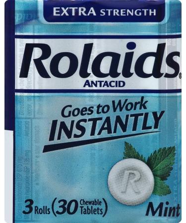 Rolaids Extra Strength Tablets Mint 3 ct Mint 3 Count (Pack of 1)