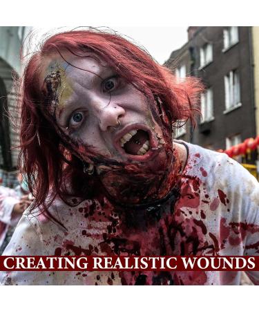Professional Fake Blood Spray Makeup Kit | Special Effects Halloween Zombie Wound & Scar Wax for Cosplay - Buy Online on GoSupps.com