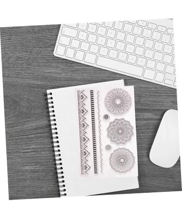 Lurrose 6 Pcs Mandala Stamp Vintage Decor Clear Stamps for DIY Flower Themed Stamps Photo Album Decorations - Buy Online on GoSupps.com