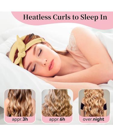 Shop Lock Winder Curls Without Heat - 60 Extra-Long Heatless Curlers for Medium to Long Hair | DIY Overnight Hair Curler Set - Dark Khaki - Buy Online on GoSupps.com