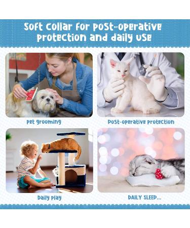 Adjustable Soft Cat Cone Collar | Starry Sky Blue | Postoperative Recovery and Waterproof Protection | Comfortable for Cats, Kittens, Dogs, Rabbits | Small Size - Buy Online on GoSupps.com