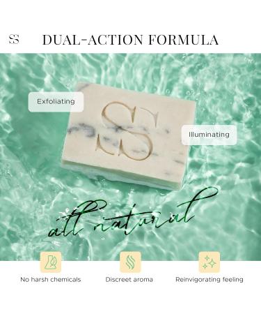All Natural Vegan Shower Bar Soap - Moisturizing & Exfoliating with Pumice Zeolite Kaolin Camellia & Sunflower Oils - International Shipping Available - Buy Online on GoSupps.com